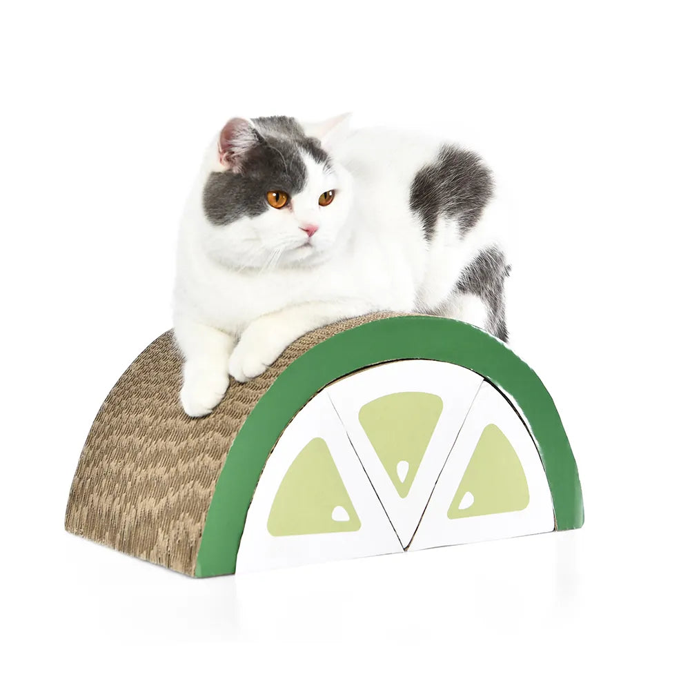 🍋 Lime Slice Cat Scratcher – Fun & Interactive Scratching Toy